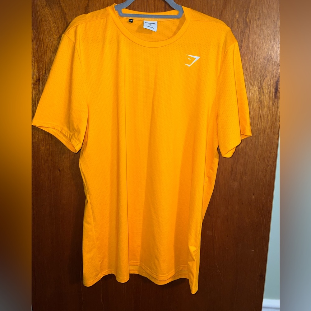Gymshark Men’s Shirt, Orange Size XL. Like new condition.